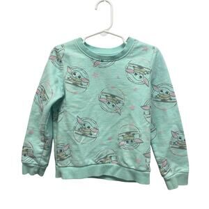Star Wars Kids 5T Mandolorian Grogu Baby Yoda Long Sleeve PolyCotton Sweatshirt